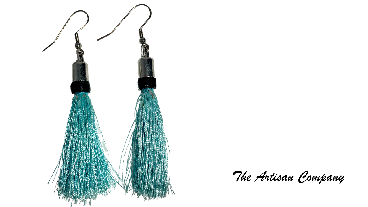 Turquoise Tassel Earrings