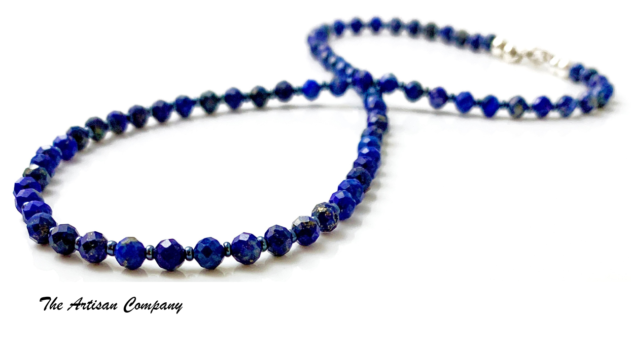 Faceted Lapis Lazuli Necklace