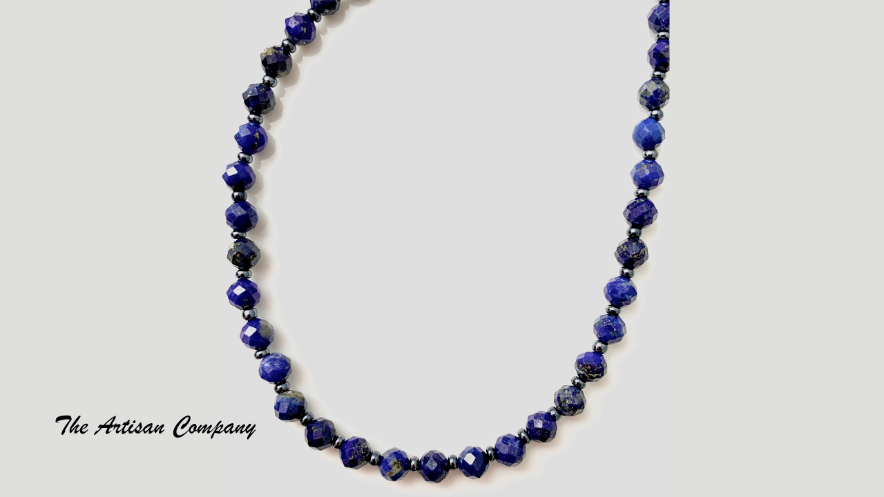 Faceted Lapis Lazuli Necklace