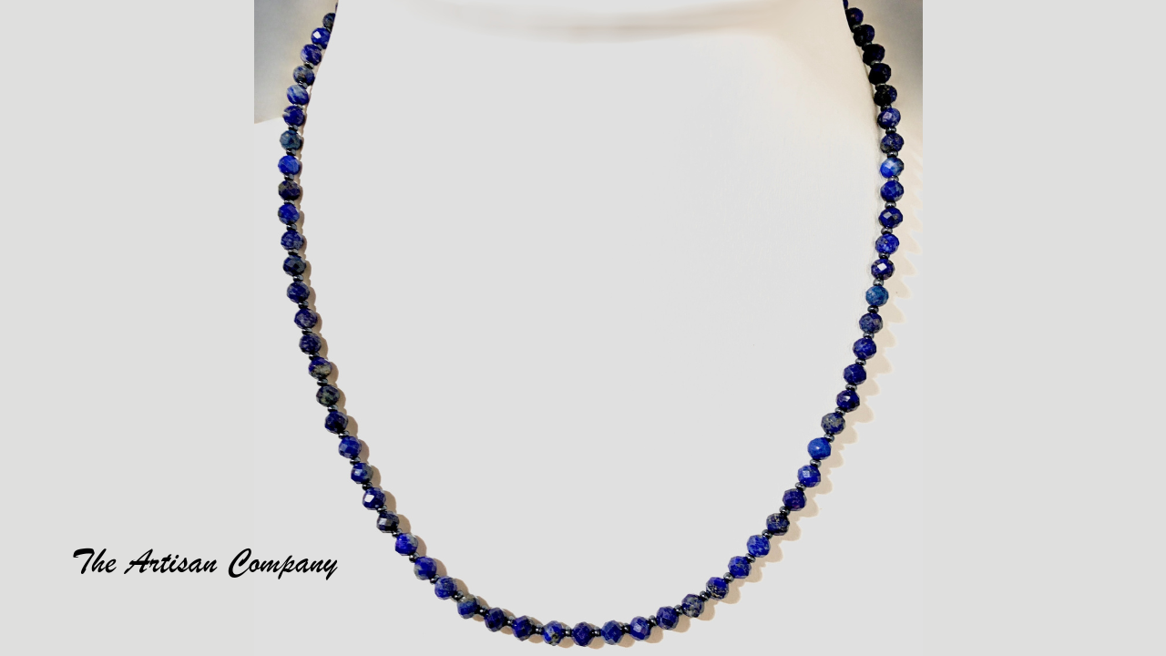 Faceted Lapis Lazuli Necklace