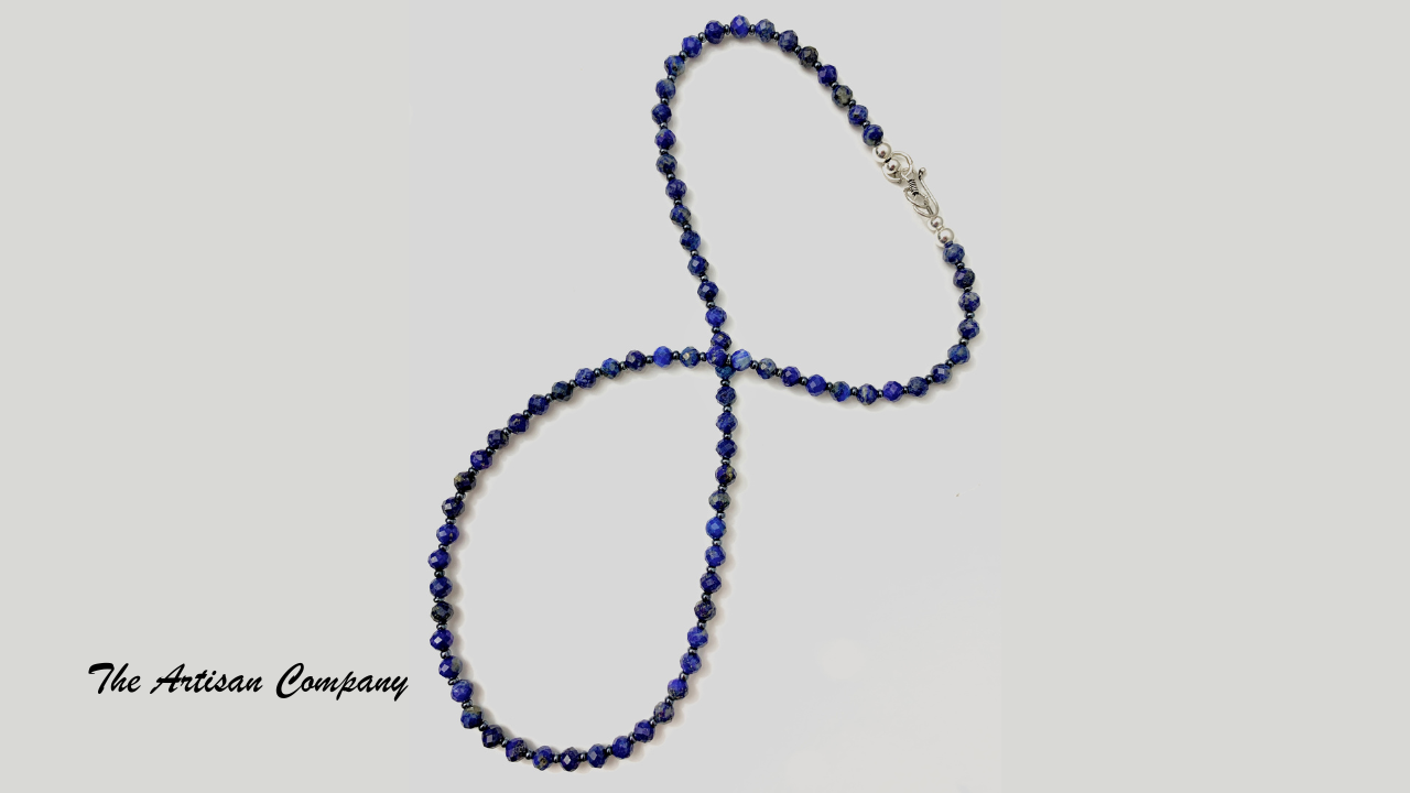 Faceted Lapis Lazuli Necklace