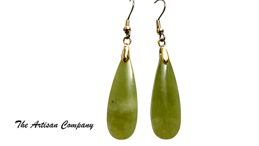 Idocrase Slab Earrings (AKA: Vesuvianite Stone)