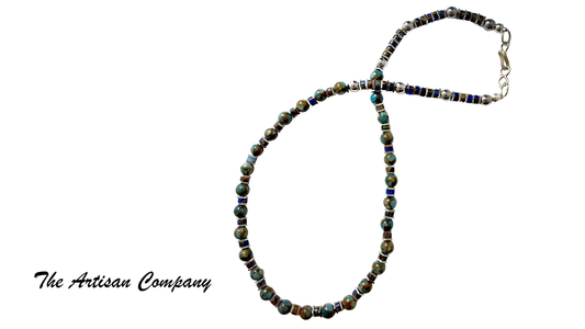 Impression Jasper & Hematite Stone Necklace