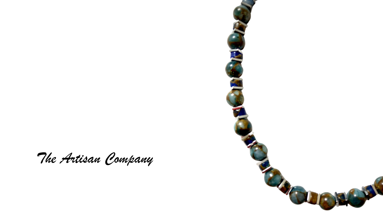 Impression Jasper & Hematite Stone Necklace