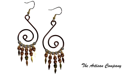 Bronze Spiral Earrings