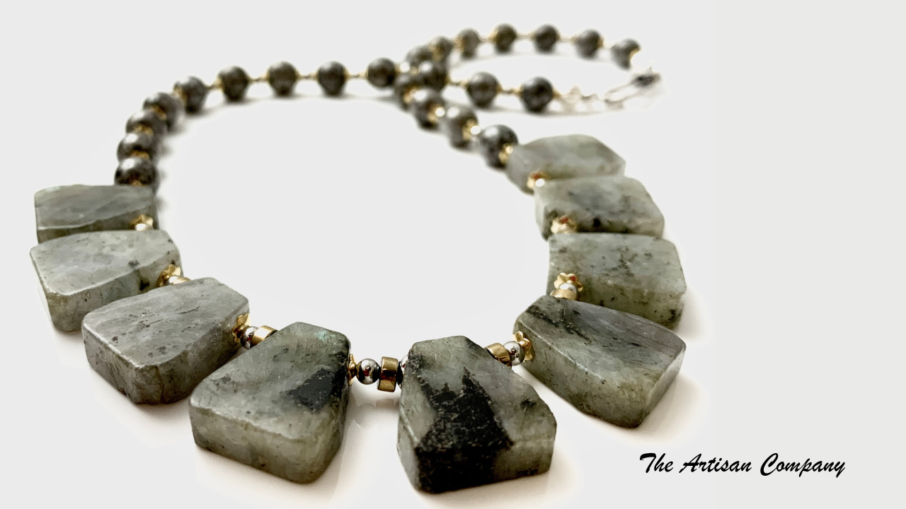 Natural Labradorite Stone Necklace