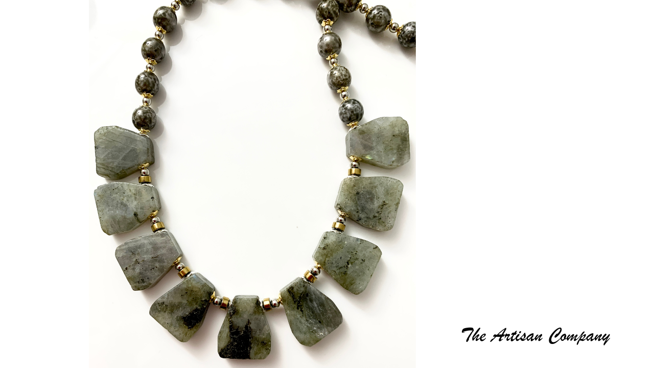 Natural Labradorite Stone Necklace