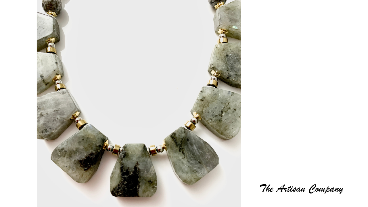 Natural Labradorite Stone Necklace