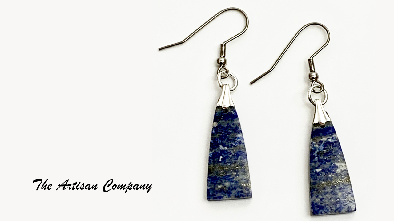 Lapis And Pyrite Earrings