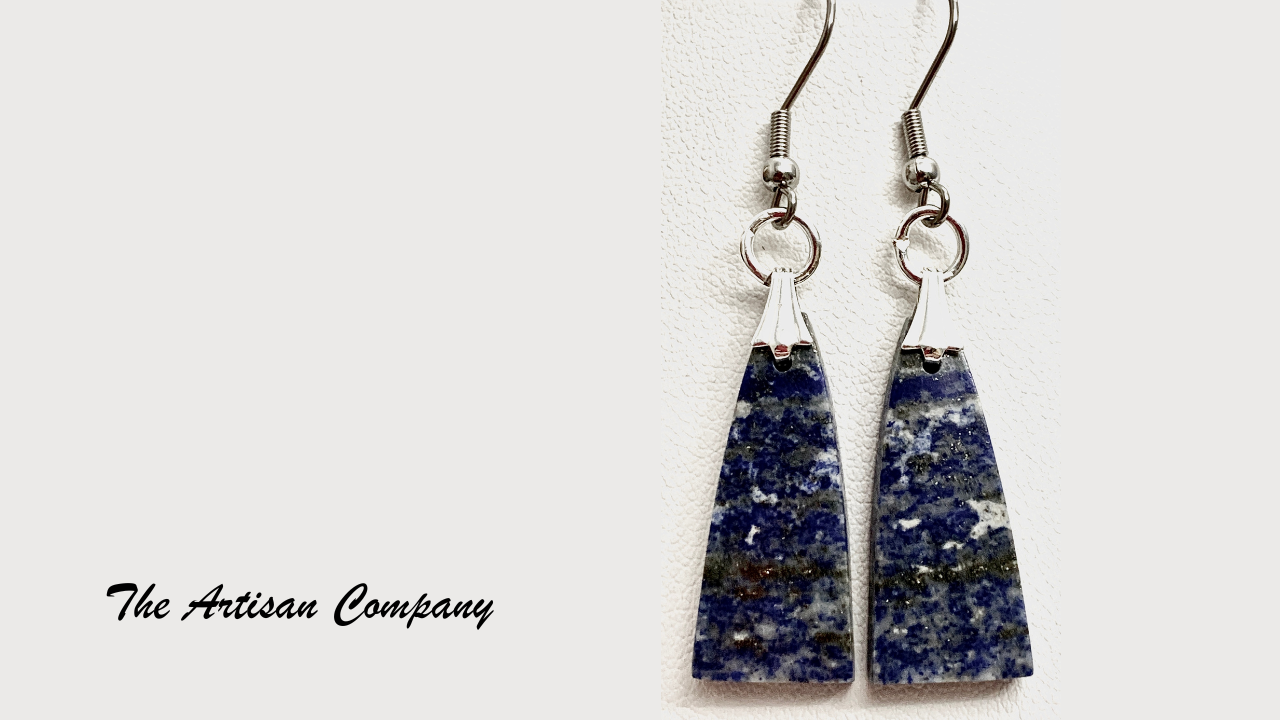 Lapis And Pyrite Earrings