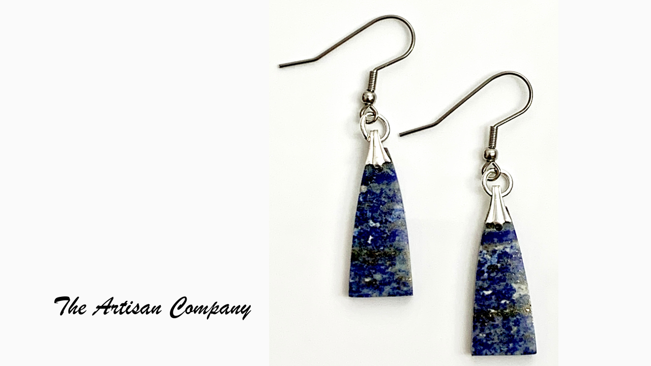 Lapis And Pyrite Earrings