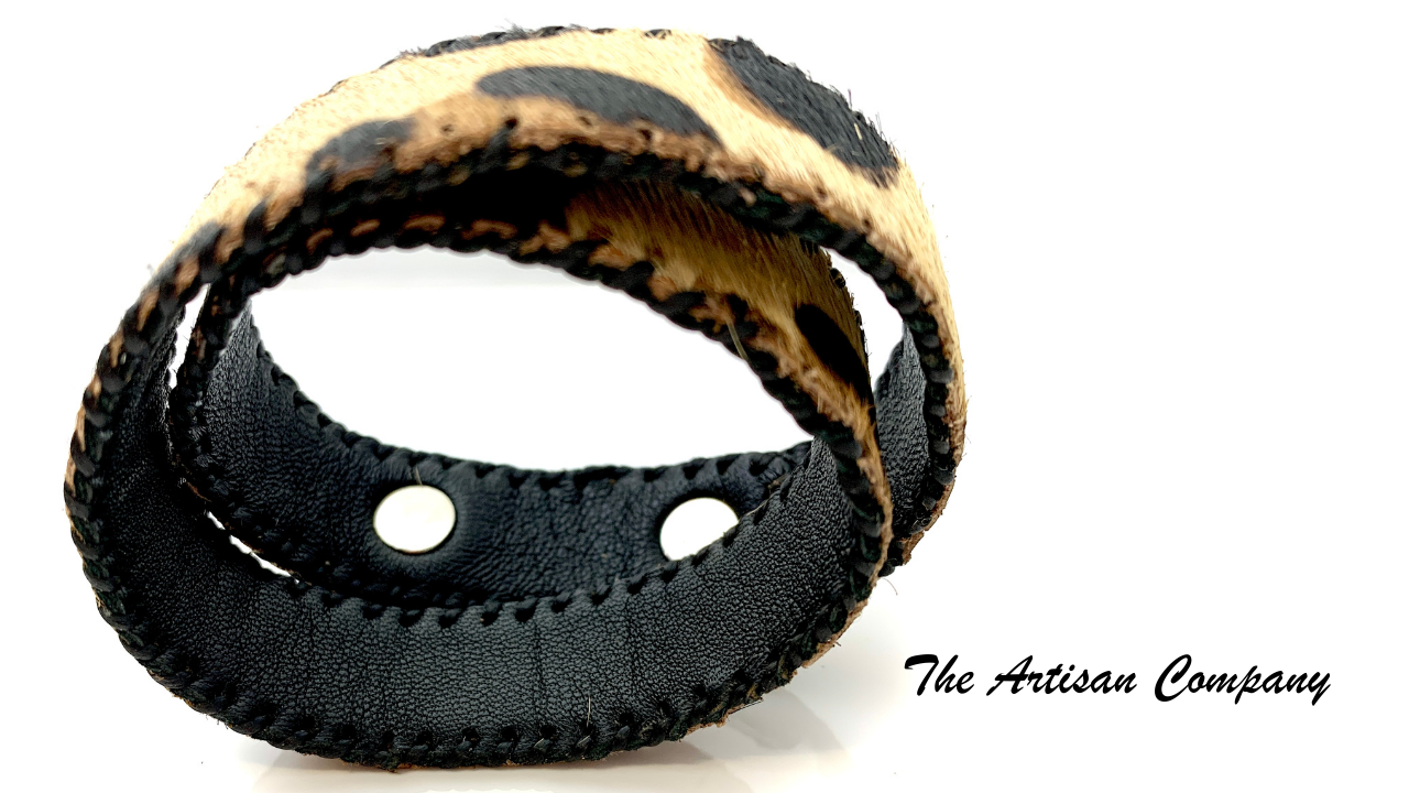 Leopard Print Double Wrap Bracelet