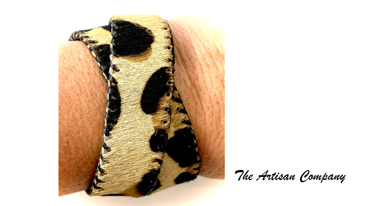 Leopard Print Double Wrap Bracelet