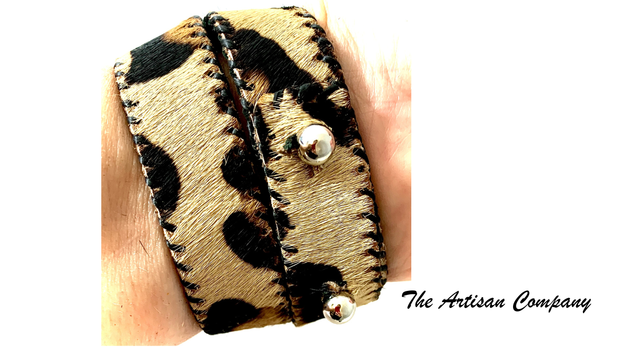 Leopard Print Double Wrap Bracelet