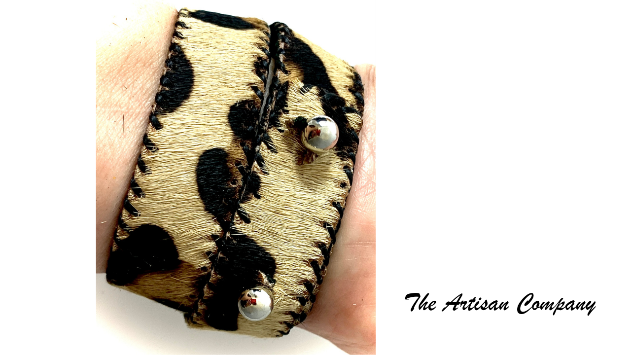 Leopard Print Double Wrap Bracelet