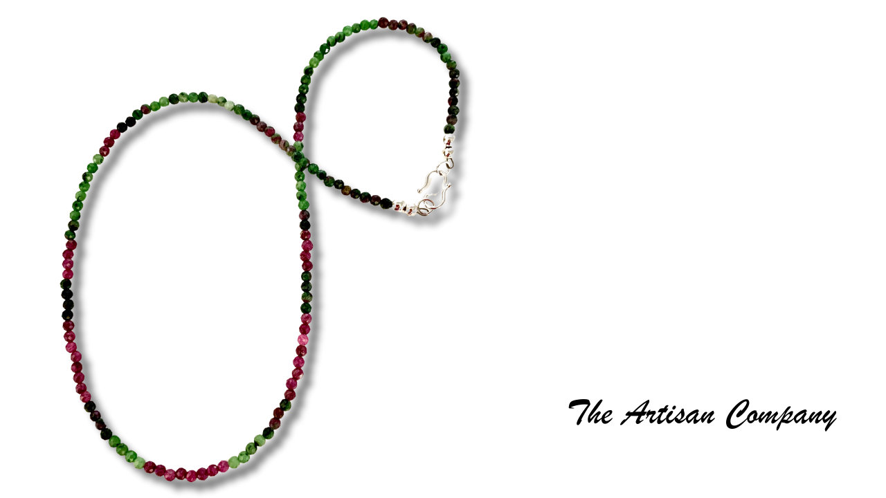 Micro-Faceted Ruby Zoisite Necklace