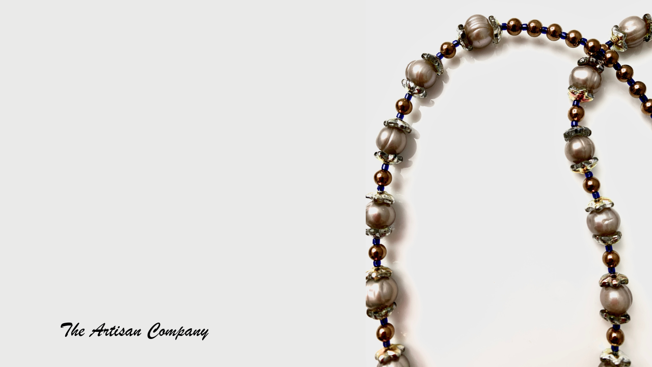 Mocha Pearl & Agate Stone Necklace