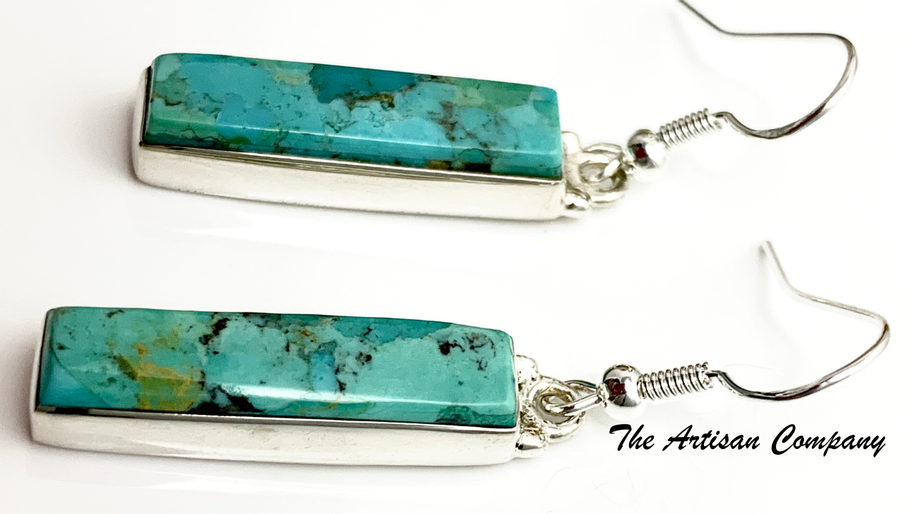 Rectangular Kingman Turquoise Earrings - Arizona