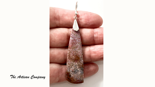 Rare Red Jasperilla Slab Earrings - Arizona