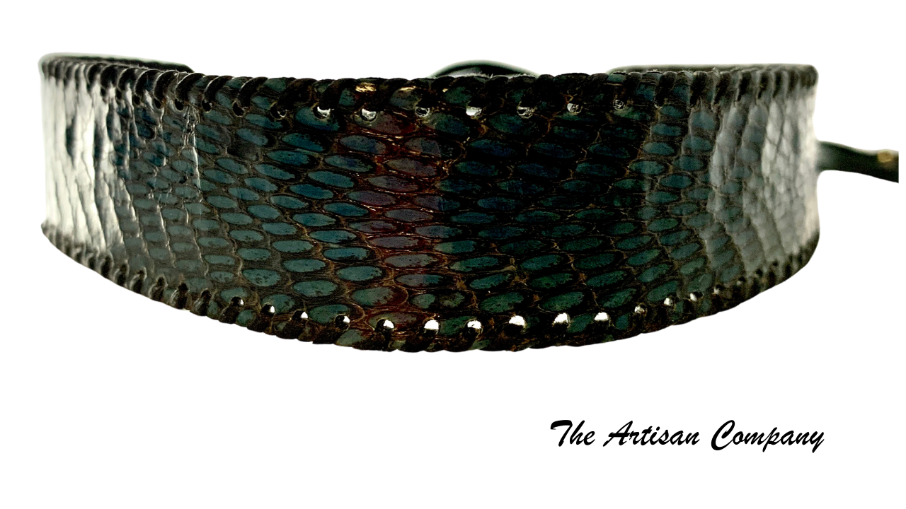 Blue Water Snake Skin Choker