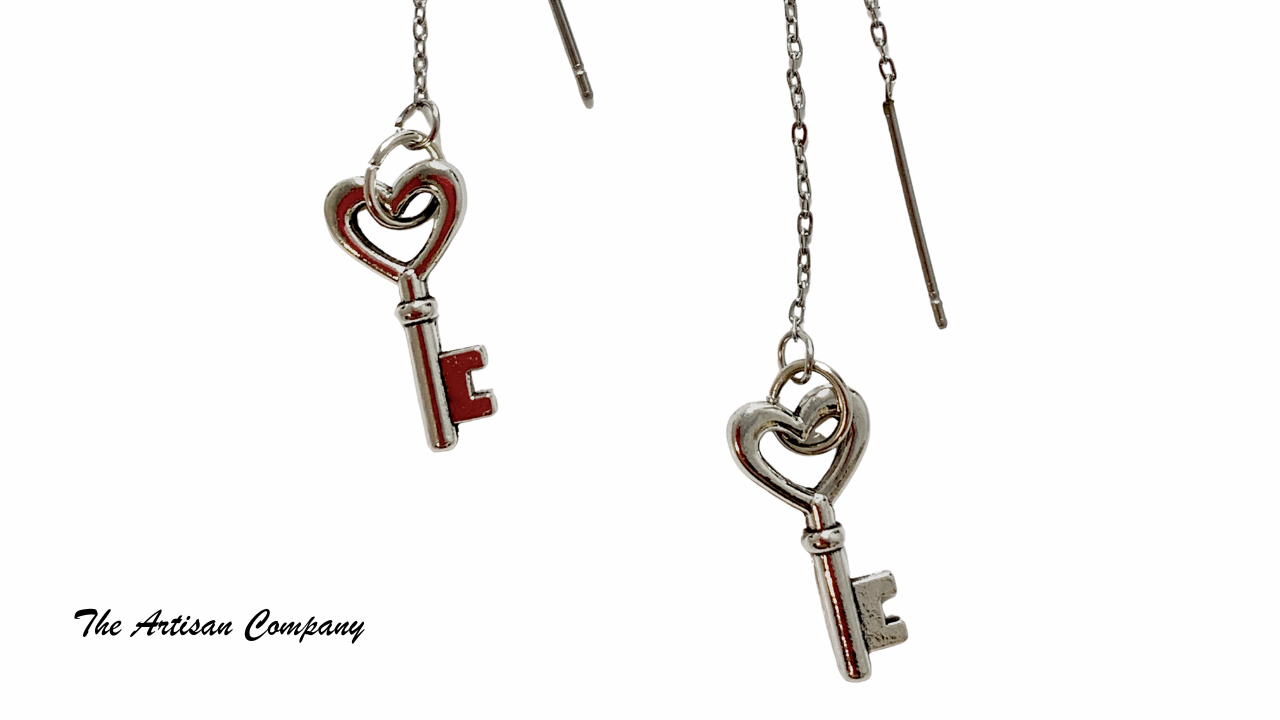 Threader Key Earrings