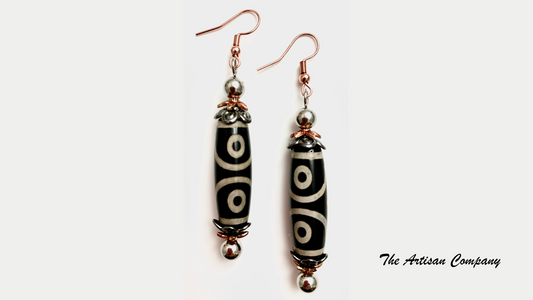 Tibetan Agate Stone Earrings